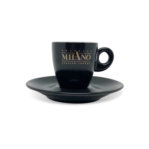 Filiżanka z podstawką do espresso - czarna