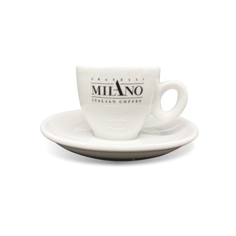 Filiżanka z podstawką do espresso - biała